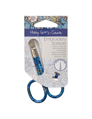 Ciseaux de broderie 9 cm - Collection fleurs bleues