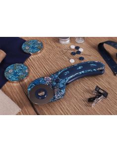 Cutter rotatif 45 mm - Collection fleurs bleues 2