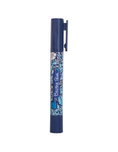 Stylo colle tissu temporaire - Collection fleurs bleues 2