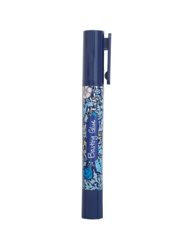 Stylo colle tissu temporaire - Collection fleurs bleues
