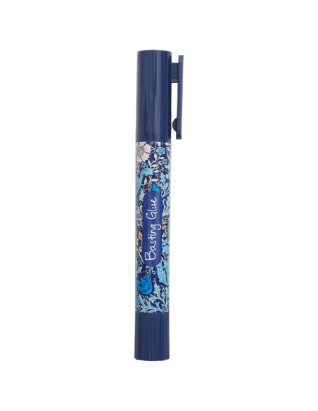 Stylo colle tissu temporaire - Collection fleurs bleues