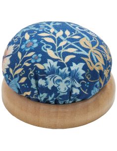 Pelote pour épingles de couture - Collection fleurs bleues