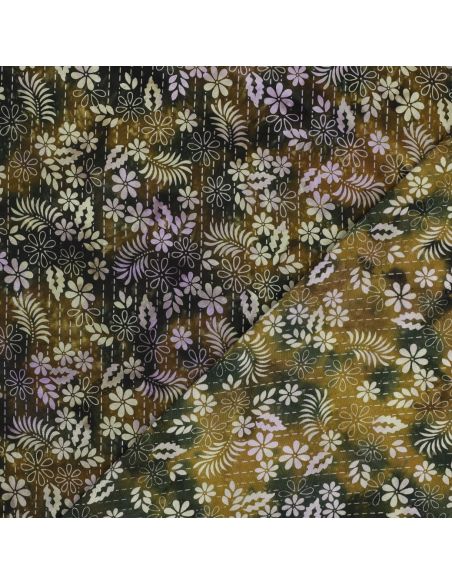 Tissu viscose batik Théa - Vert