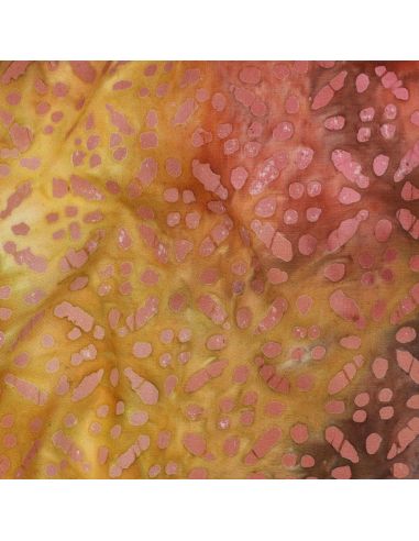 Tissu viscose batik Soléane - Jaune