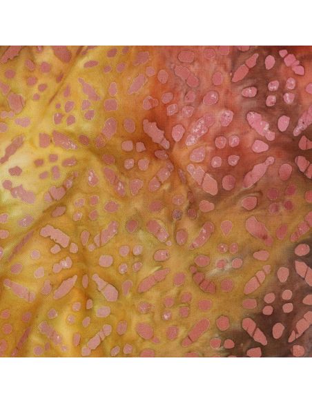 Tissu viscose batik Soléane - Jaune