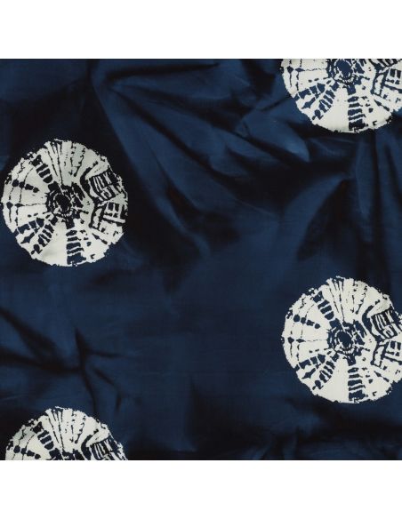 Tissu coton batik Solyne - Bleu marine
