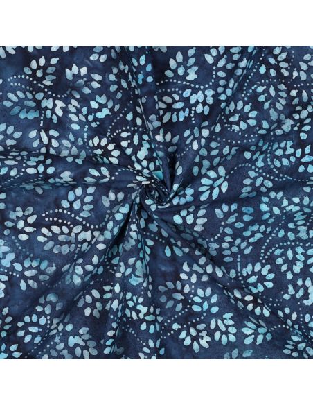 Tissu coton batik Isabelle - Bleu marine
