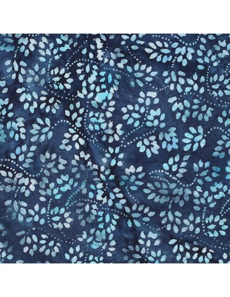 Tissu coton batik Isabelle - Bleu marine