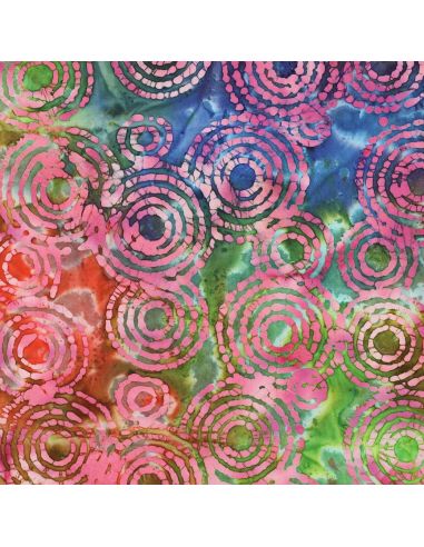 Tissu coton batik Fidji - Rose