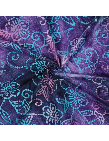Tissu coton batik Comino - Violet
