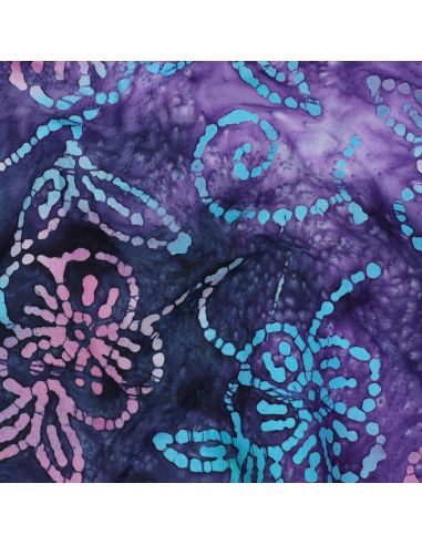Tissu coton batik Comino - Violet