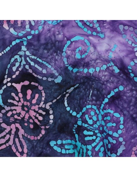 Tissu coton batik Comino - Violet