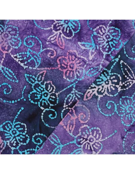 Tissu coton batik Comino - Violet