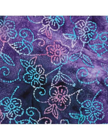 Tissu coton batik Comino - Violet