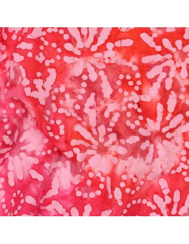 Tissu coton batik Orélia - Corail