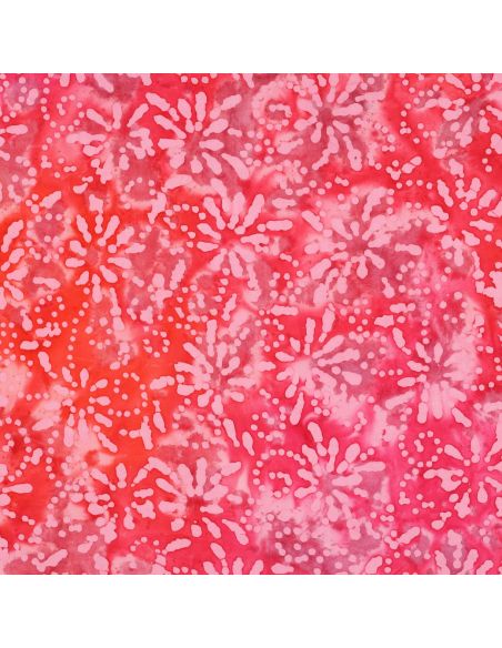 Tissu coton batik Orélia - Corail
