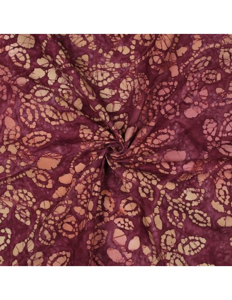 Tissu coton batik Méline - Cerise