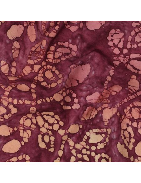 Tissu coton batik Méline - Cerise
