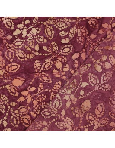 Tissu coton batik Méline - Cerise