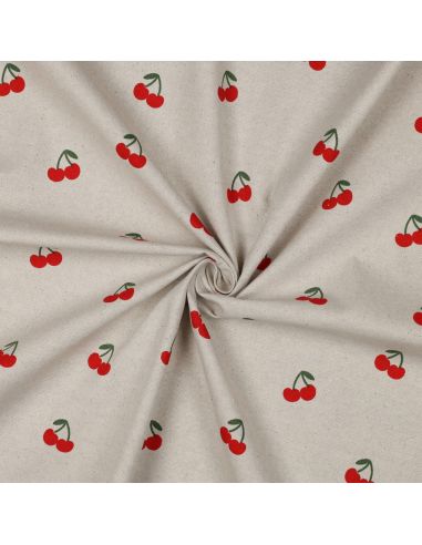 Toile de coton canvas - Cerises