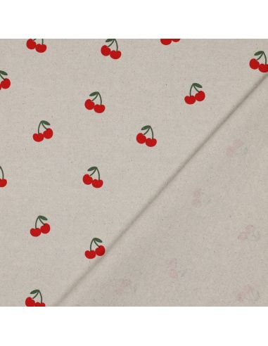 Toile de coton canvas - Cerises