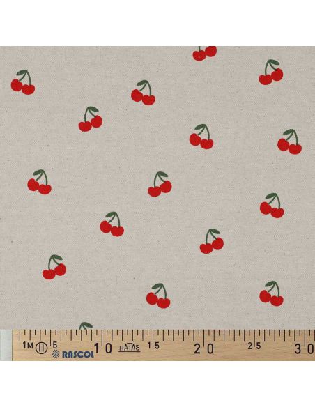 Toile de coton canvas - Cerises