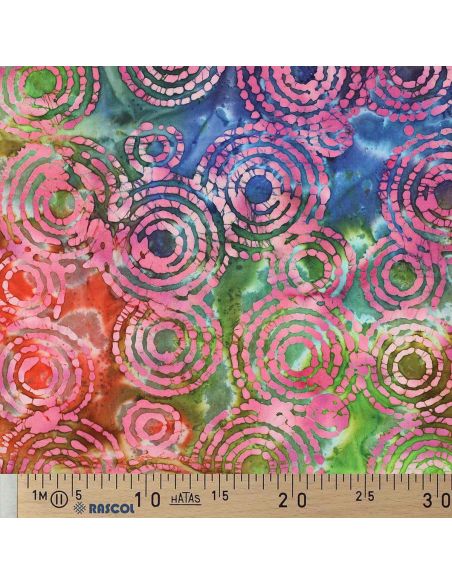 Tissu coton batik Fidji - Rose