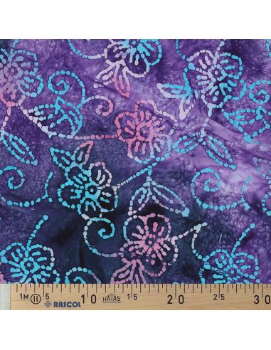 Tissu coton batik Comino - Violet