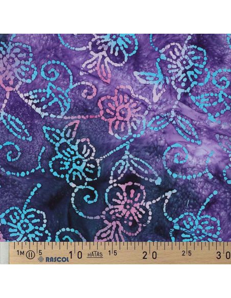 Tissu coton batik Comino - Violet