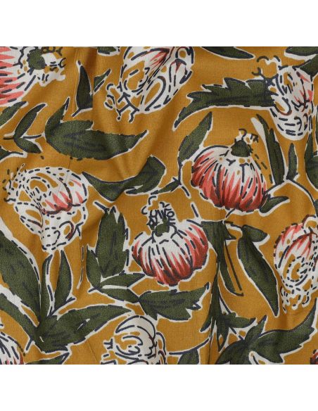 Tissu coton indien block print Serina - Ochre