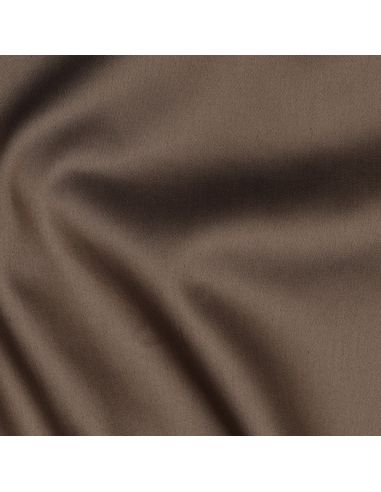 Tissu satin de coton - Café