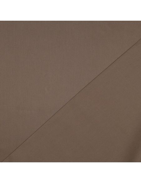 Tissu satin de coton - Café