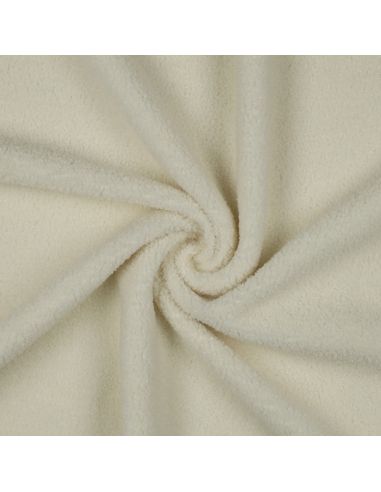 Tissu polaire Teddy double face - Écru