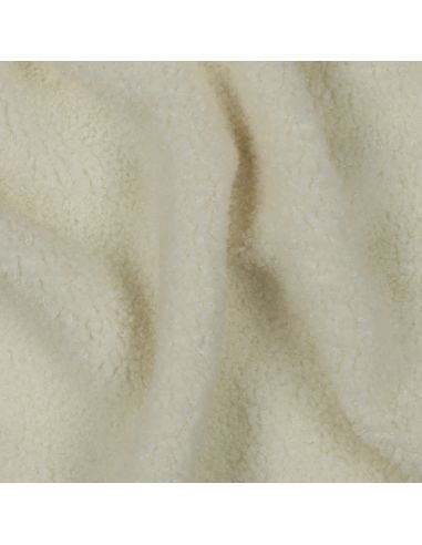 Tissu polaire Teddy double face - Écru