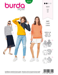 Patron de t-shirt - Burda 6315