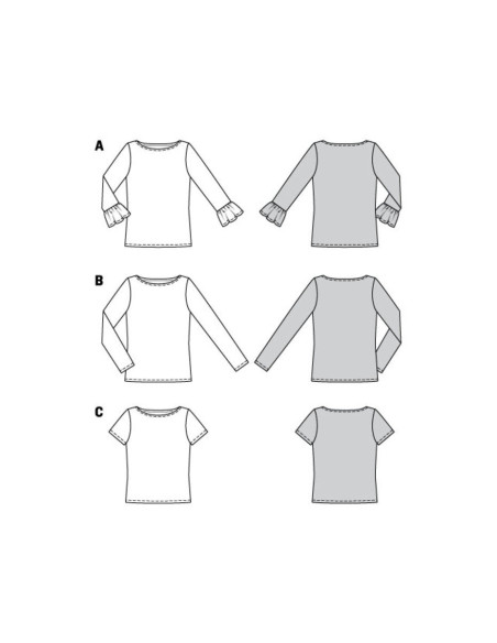 Patron de t-shirt - Burda 6328