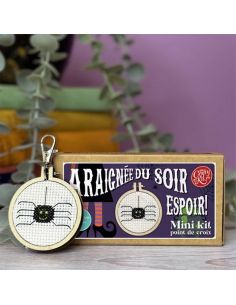 Mini kit broderie point de croix - Araignée du soir espoir !