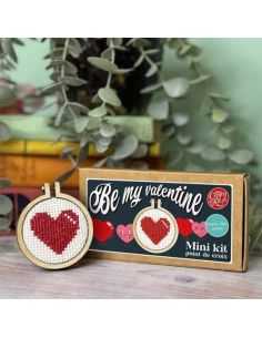 Mini kit broderie point de croix - Be my valentine