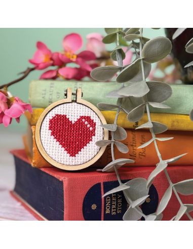 Mini kit broderie point de croix - Be my valentine