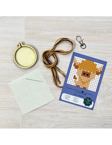 Mini kit broderie point de croix - Sois pas vache !