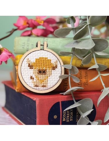 Mini kit broderie point de croix - Sois pas vache !