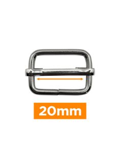 Boucle coulissante premium - Argent 20 mm