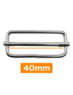 Boucle coulissante premium - Argent 40 mm