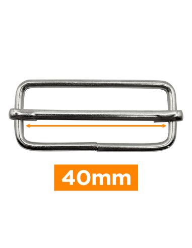 Boucle coulissante premium - Argent 40 mm