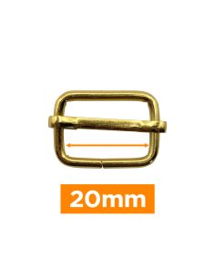 Boucle coulissante premium - Or 20 mm