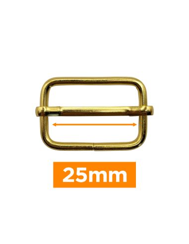 Boucle coulissante premium - Or 25 mm