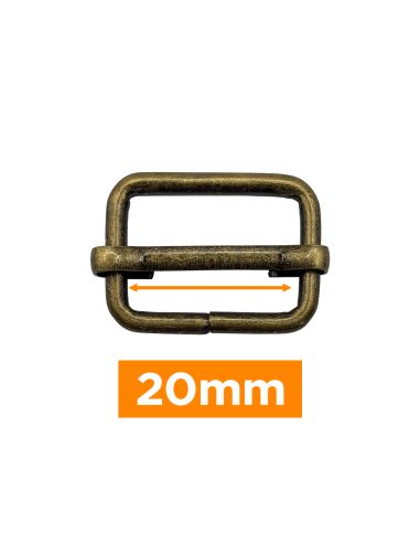 Boucle coulissante premium - Bronze 20 mm