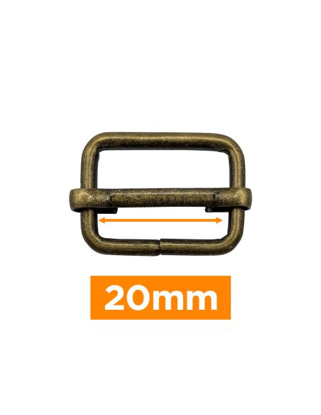 Boucle coulissante premium - Bronze 20 mm