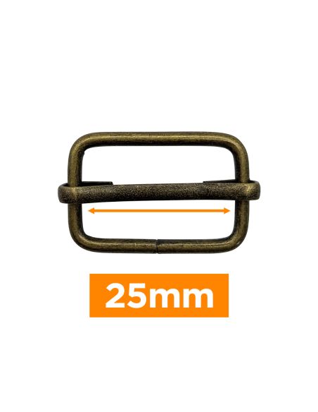 Boucle coulissante premium - Bronze 25 mm