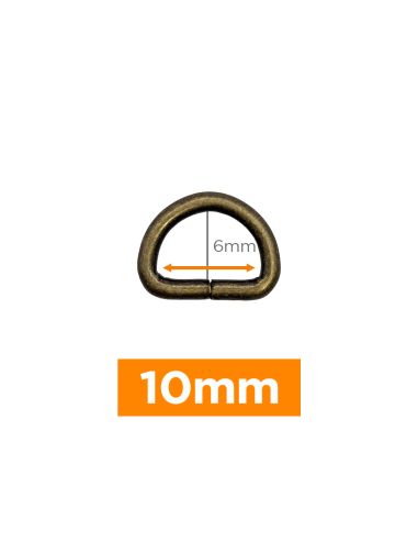 Anneau en D premium - Bronze 10 mm